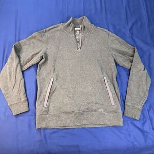 MACK WELDON pullover Mens Medium Gray 1/4 Zip jacket Sweater Sweatshirt